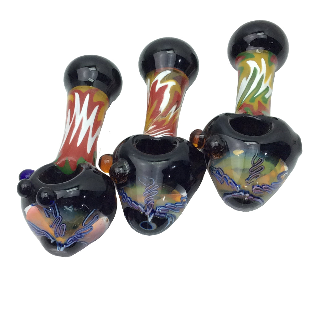 5 Inch Molino Gold Fumed Tear Drop Head Hand Pipe