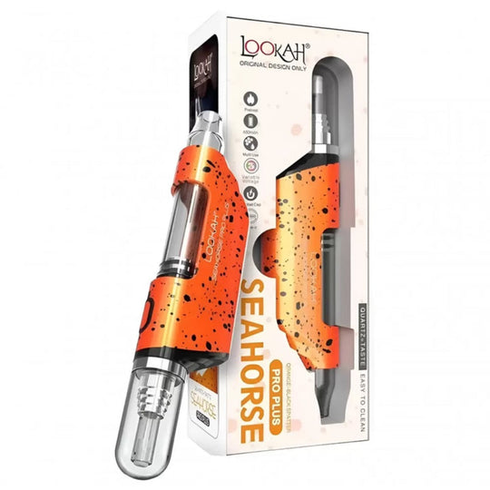 Lookah Seahorse Pro PLUS Electronic Nectar Collector Orange Black Spatter