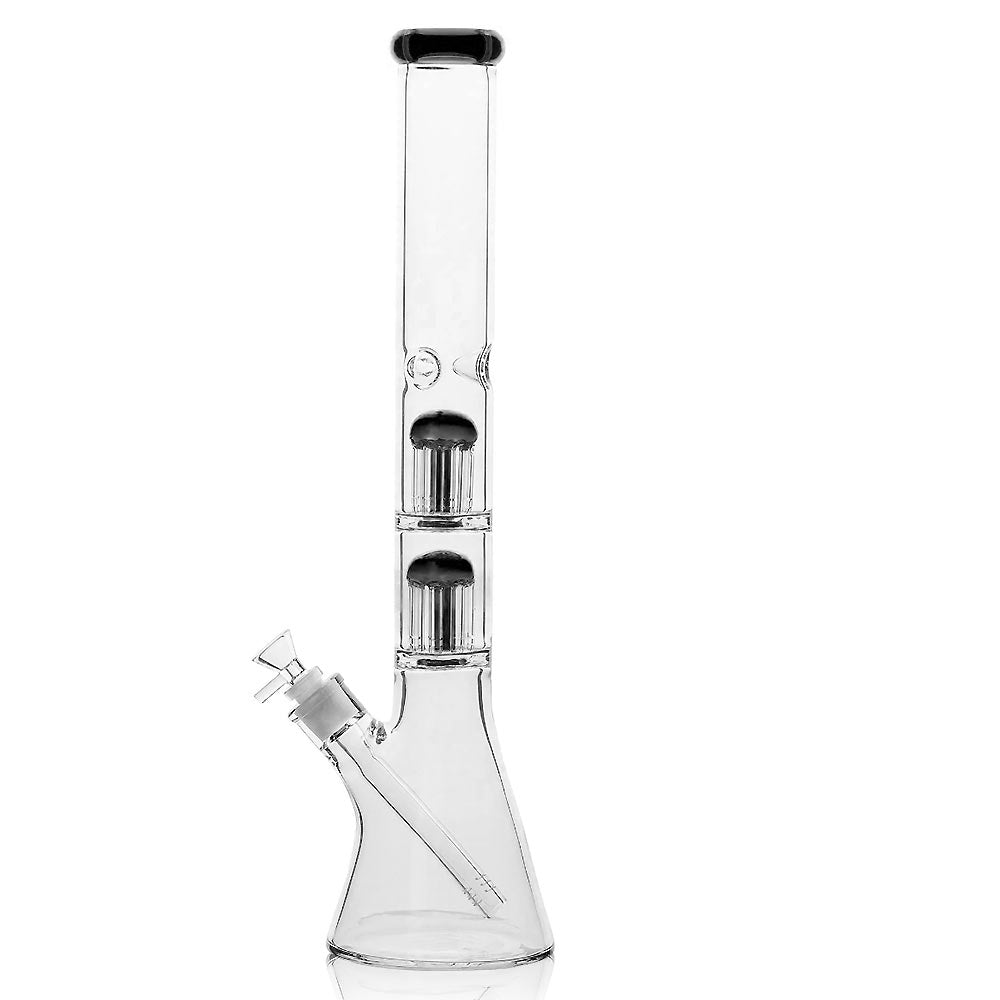 18 INCH 5MM CLEAR BEAKER 2 TREE PERC WATER PIPE