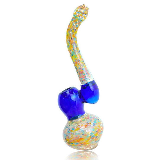 6.5 INCH FRIT DOTS SOLID MIDDLE BUBBLER WATER PIPE