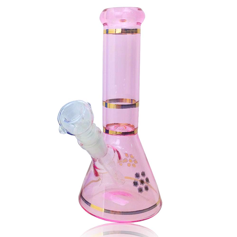 8 INCH BEEHIVE PRINT BEAKER WATER PIPE