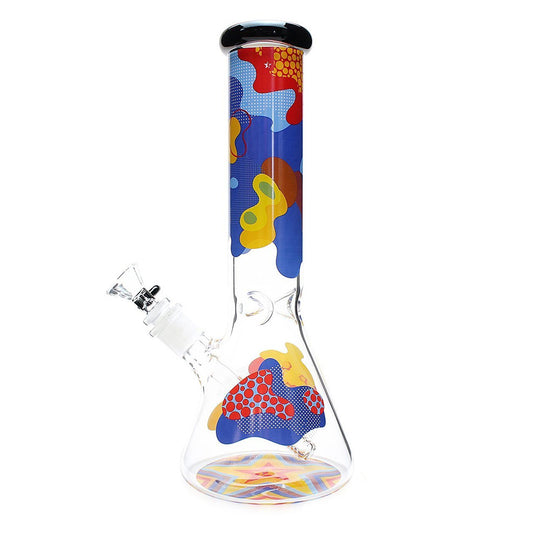 Famous Brandz Glass Beaker Ice Bong | Papaya