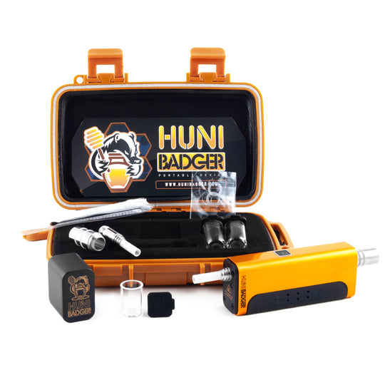 HUNI BADGER PORTABLE DAB NECTOR COLLECTOR CALICO ORANGE VAPORIZER