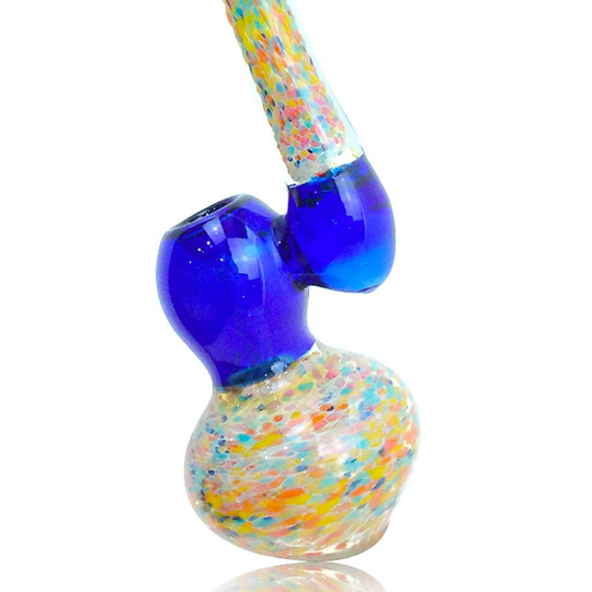 6.5 INCH FRIT DOTS SOLID MIDDLE BUBBLER WATER PIPE