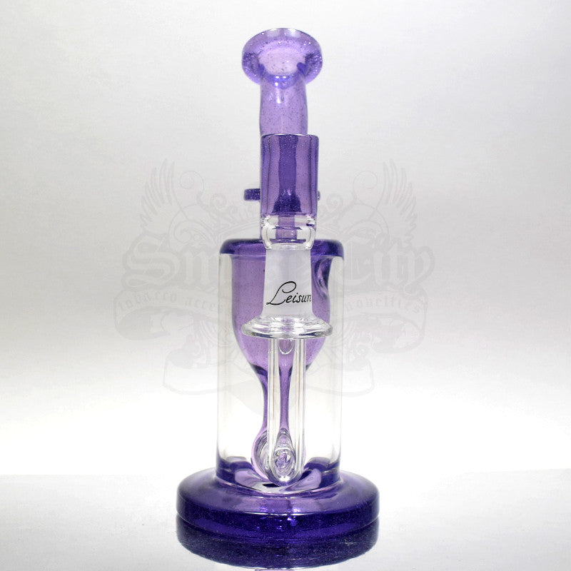 Leasure Glass - 14mm Purple Rain Incycler Vapor Rig - Smoke City