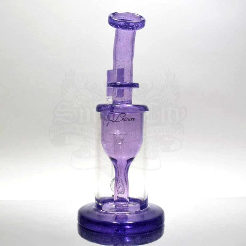 Leasure Glass - 14mm Purple Rain Incycler Vapor Rig - Smoke City