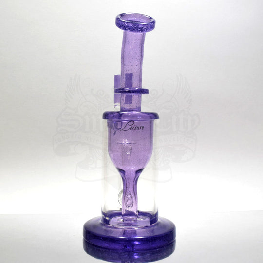 Leasure Glass - 14mm Purple Rain Incycler Vapor Rig - Smoke City