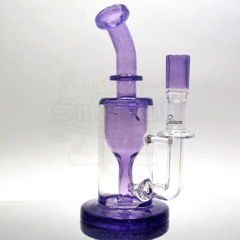Leasure Glass - 14mm Purple Rain Incycler Vapor Rig - Smoke City