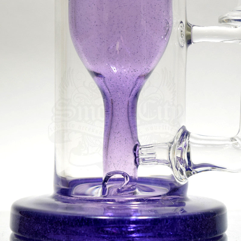 Leasure Glass - 14mm Purple Rain Incycler Vapor Rig - Smoke City