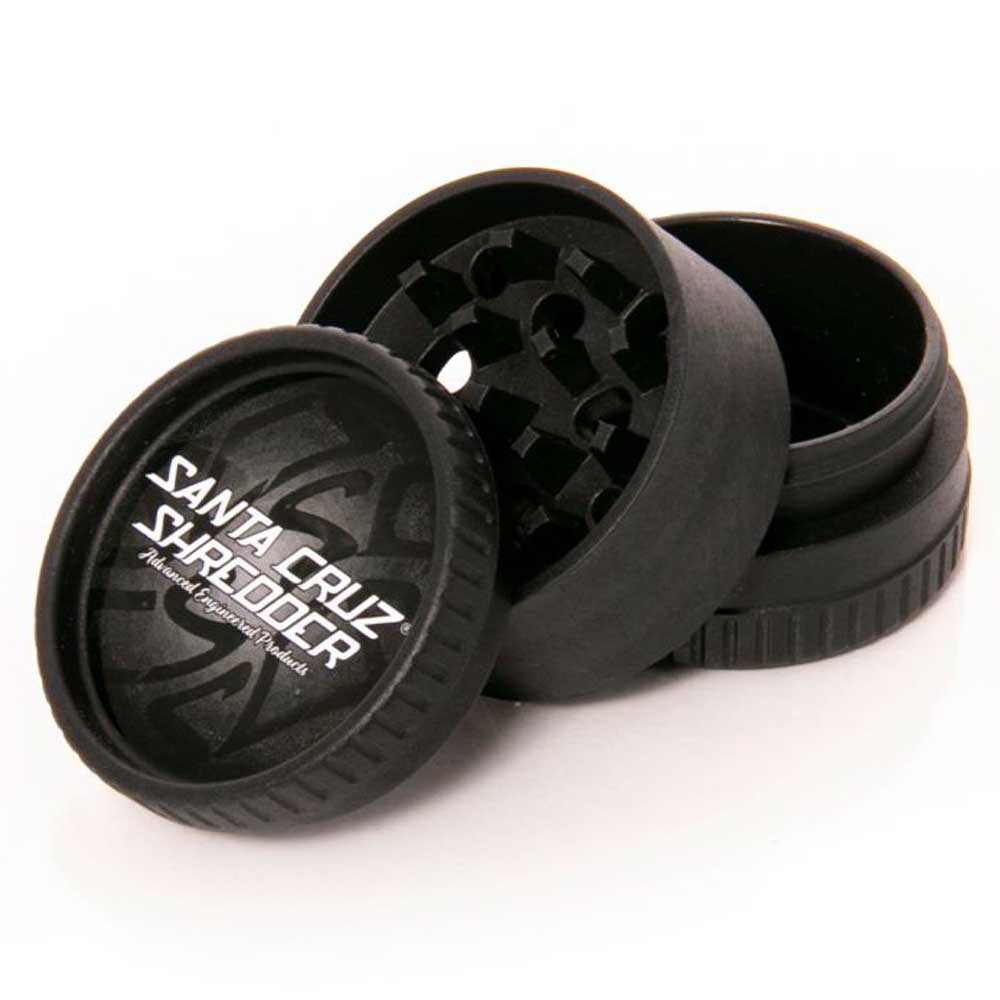 SANTA CRUZ SHREDDER HEMP GRINDER - 3 PIECE - BLACK