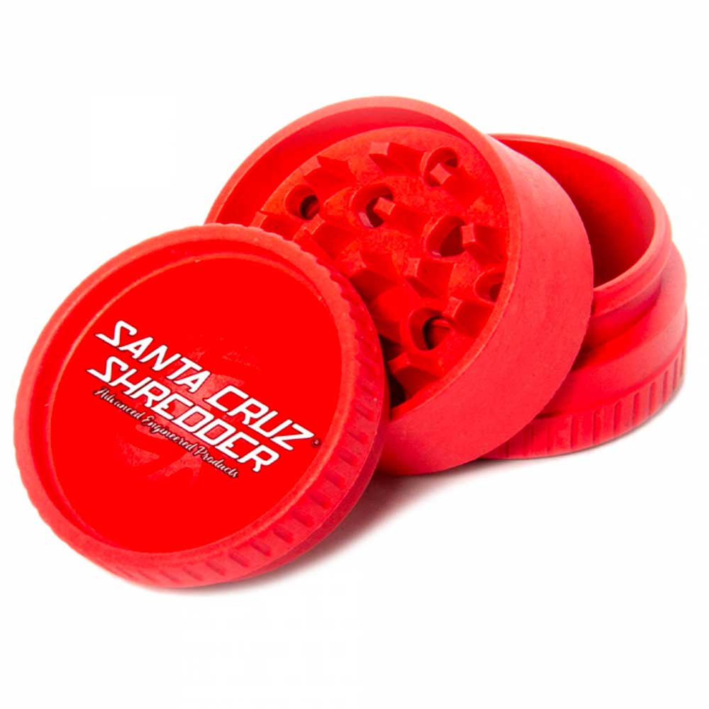 SANTA CRUZ SHREDDER HEMP GRINDER - 3 PIECE - RED