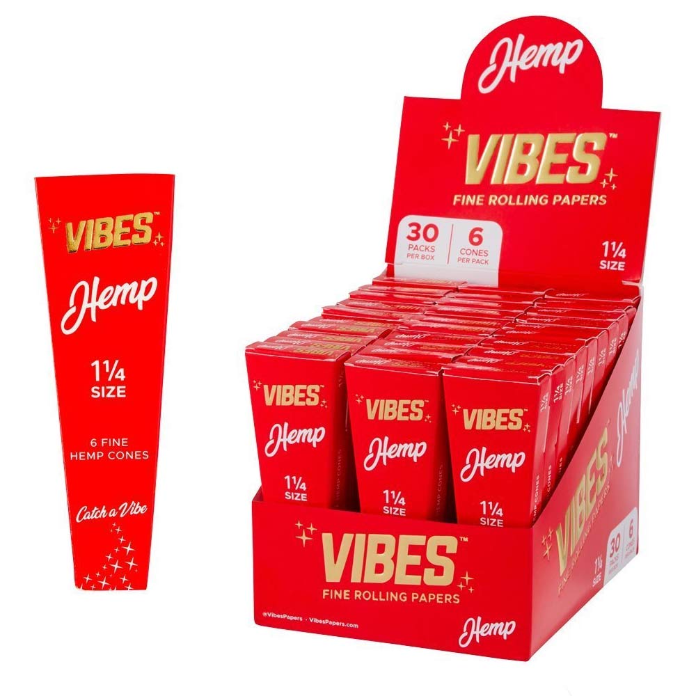 VIBES HEMP CONE PAPERS BOX