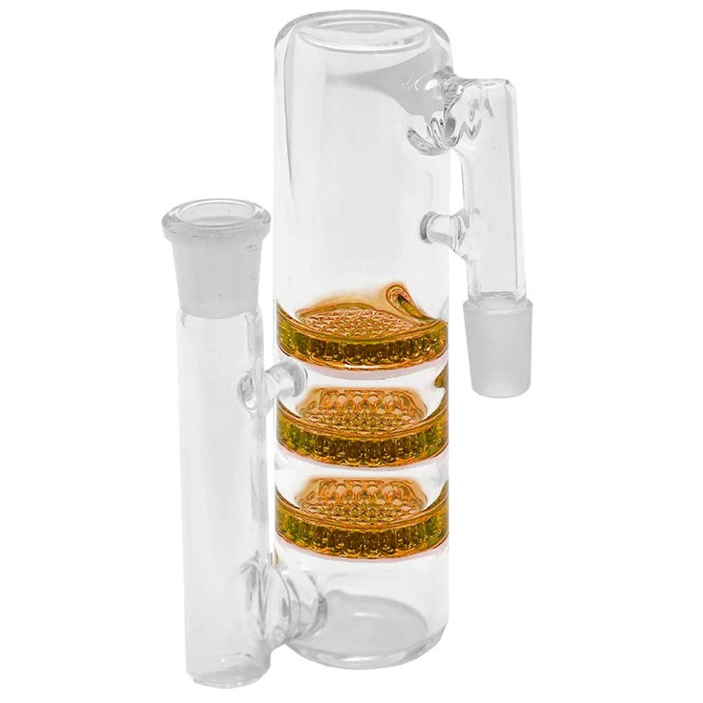 14/14MM M/F 90º DEG TRIPLE HONEYCOMB ASH CATCHER