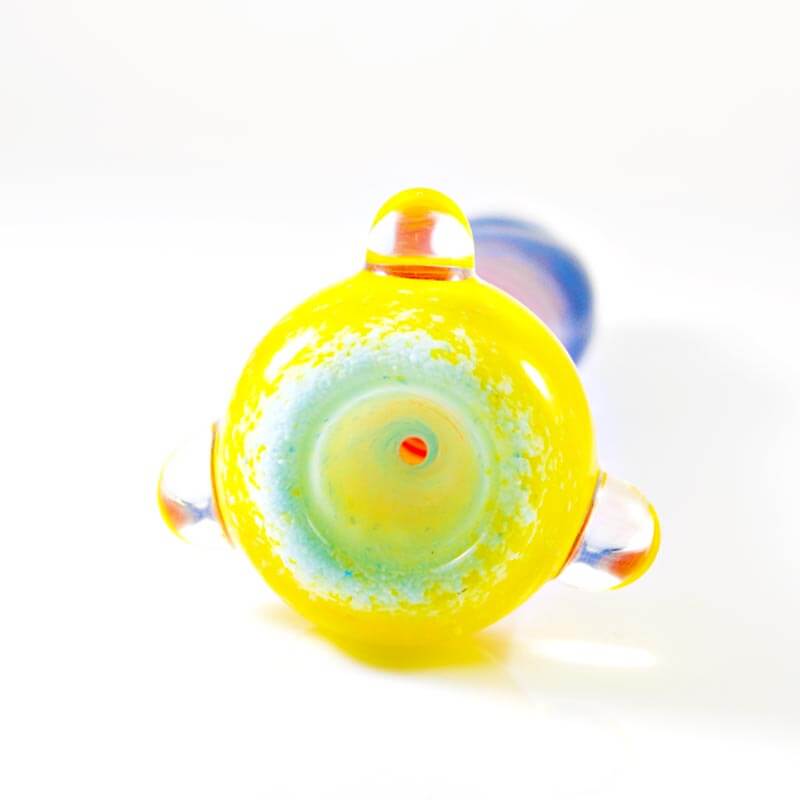 Insane Glass Chillum Yellow Red Blue Bowl