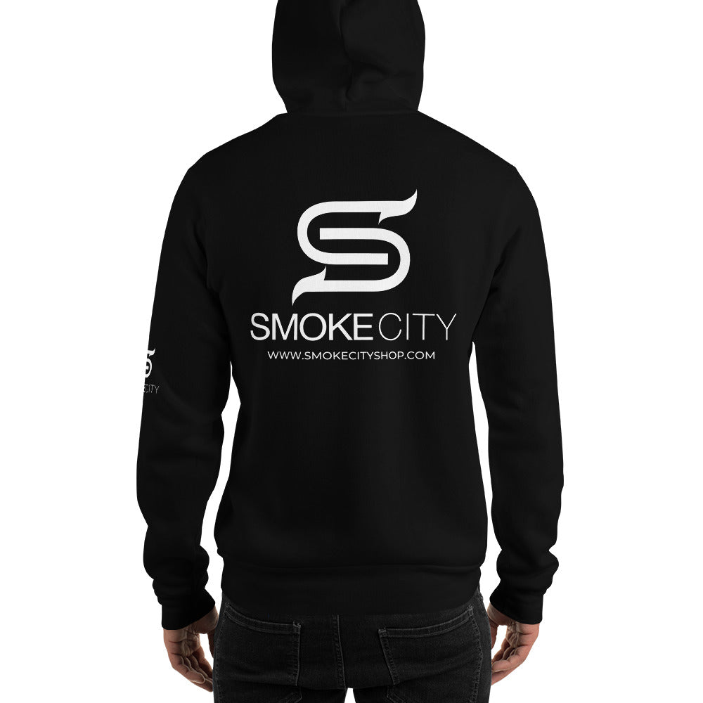 SMOKE CITY Unisex Black Hooded Sweatshirt