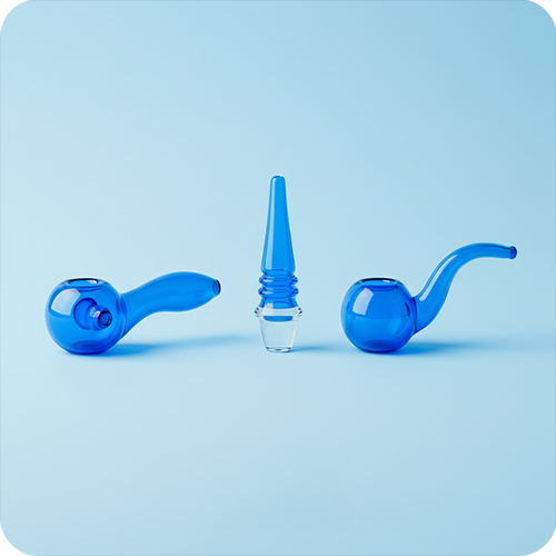 All Glass Hand Pipes, Sherlocks, Chillums