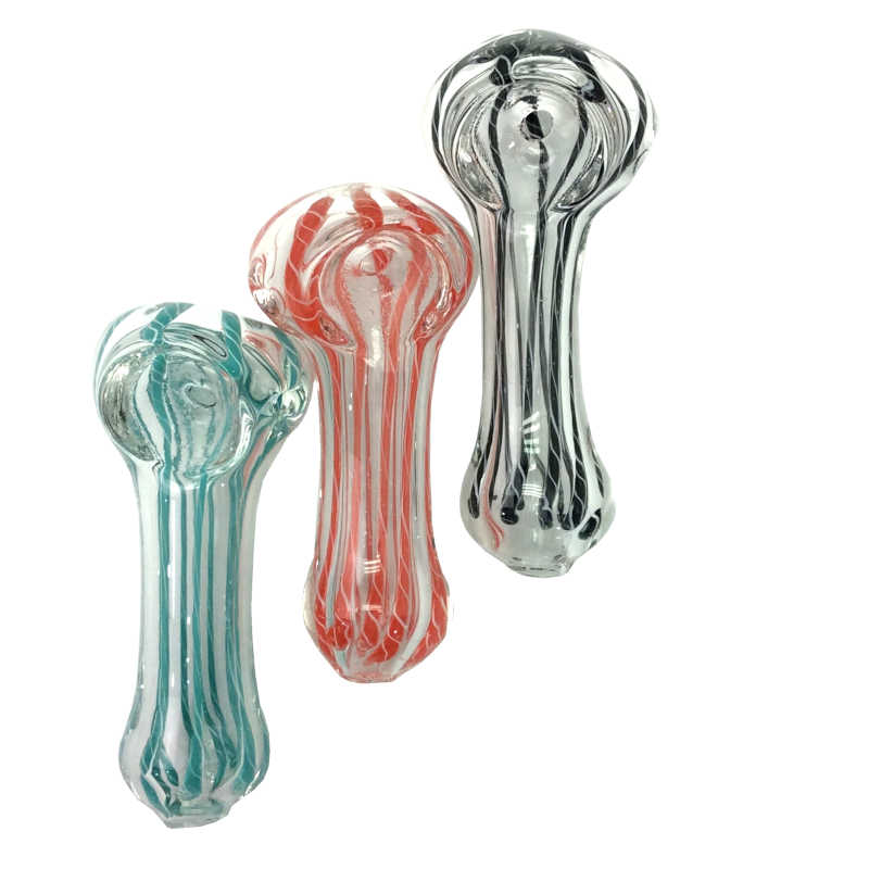 2.5 Inch Frit Rope Colors Hand Pipe