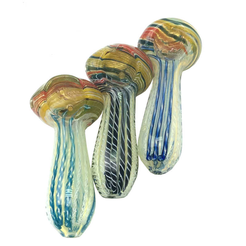 3.5 Inch Frit Twist And Solid Spoon Hand Pipe