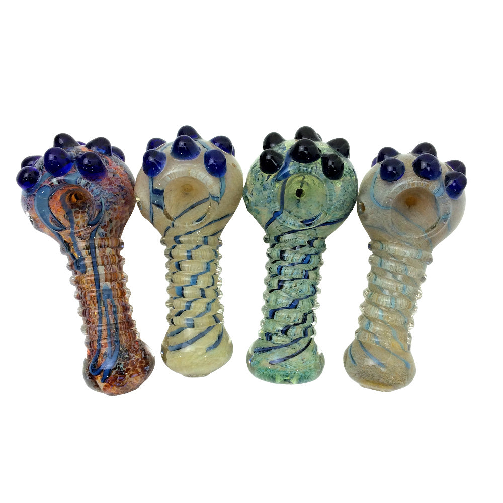 4.5 Inch Knob Head Frit Dust Hand Pipes