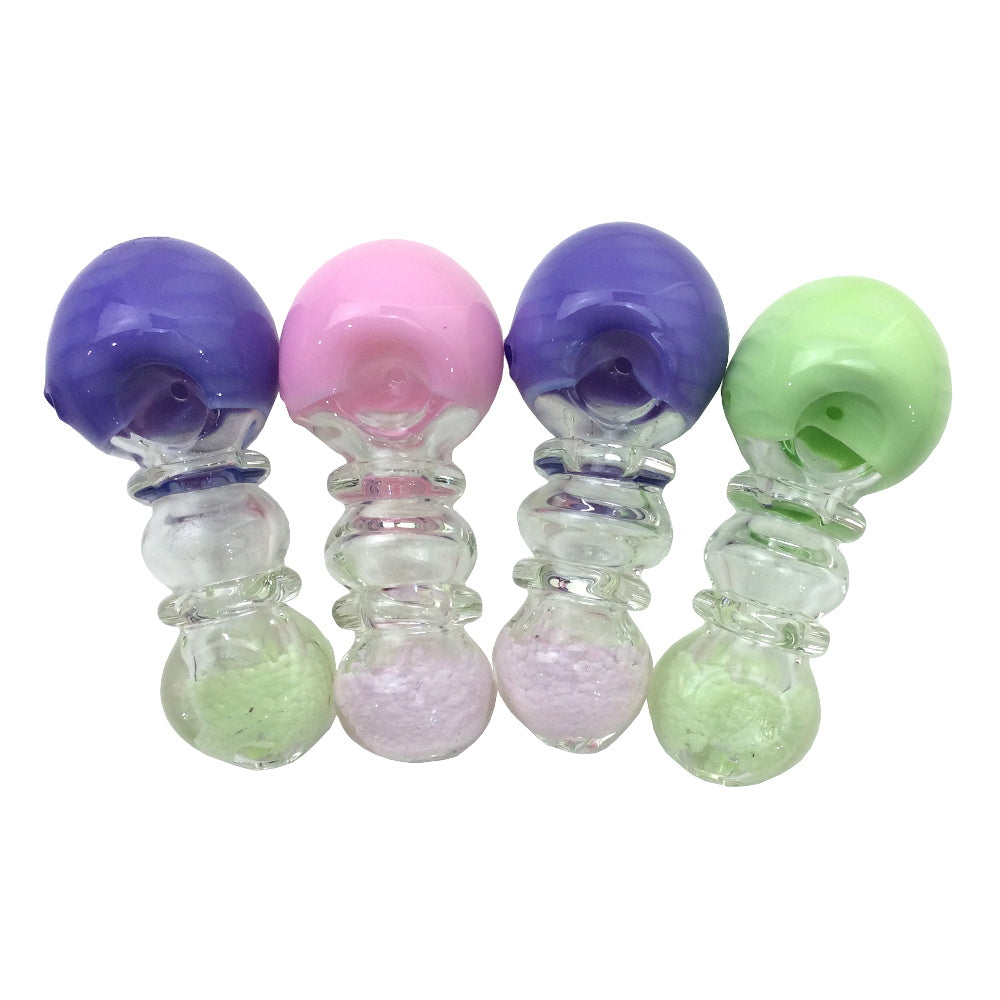 4.5 Inch Slime Head With Flat Frit Mouth Hand Pipes