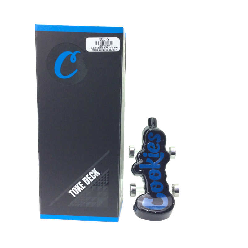 4 Inch Cookies Toke Deck Black Hand Pipe (Ckh003b)