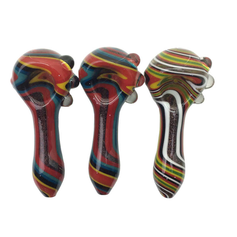 4 Inch Dichro Stripe Molino Hand Pipe