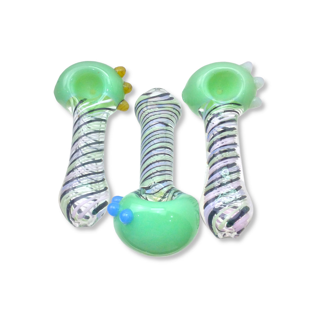 4 Inch Slime Head With Swirl Body Hand Pipe