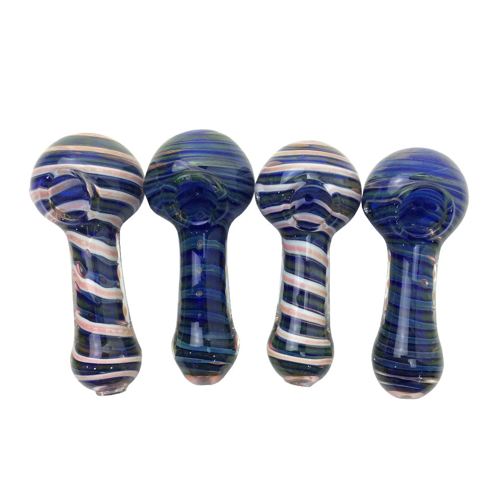 5 Inch Gold Fumed Jupiter Swirl Hand Pipes