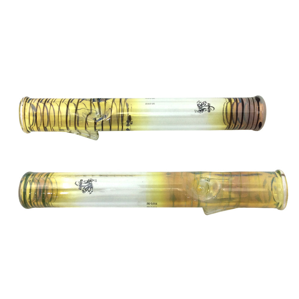 9 Inch Fumed Glow Fly Steam Roller Hand Pipe