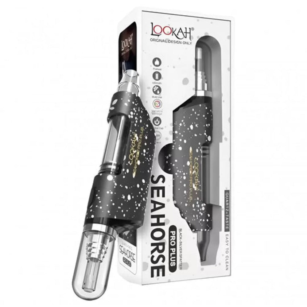 Lookah Seahorse Pro PLUS Electronic Nectar Collector Black Silver Spatter