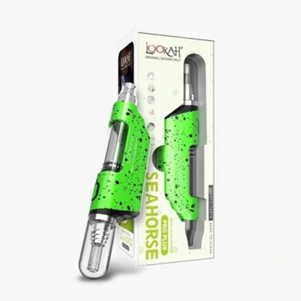 Lookah Seahorse Pro PLUS Electronic Nectar Collector Green Black Spatter