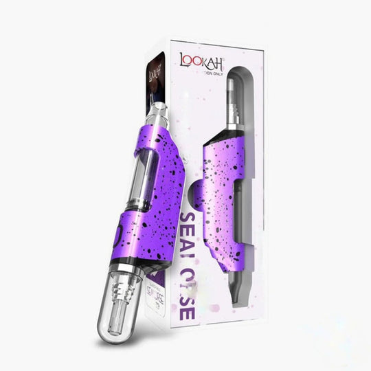 Lookah Seahorse Pro PLUS Electronic Nectar Collector Purple Black Spatter