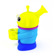 Toy Story Green Alien Silicone Bubbler Pipe Side View