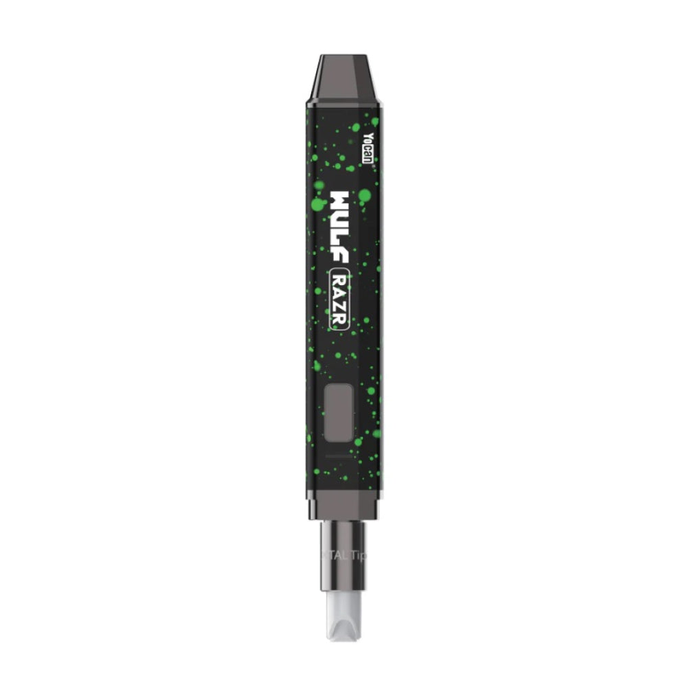 Wulf Modz RAZR Nectar Collector Vaporizer and Hot Knife Black Green Spatter