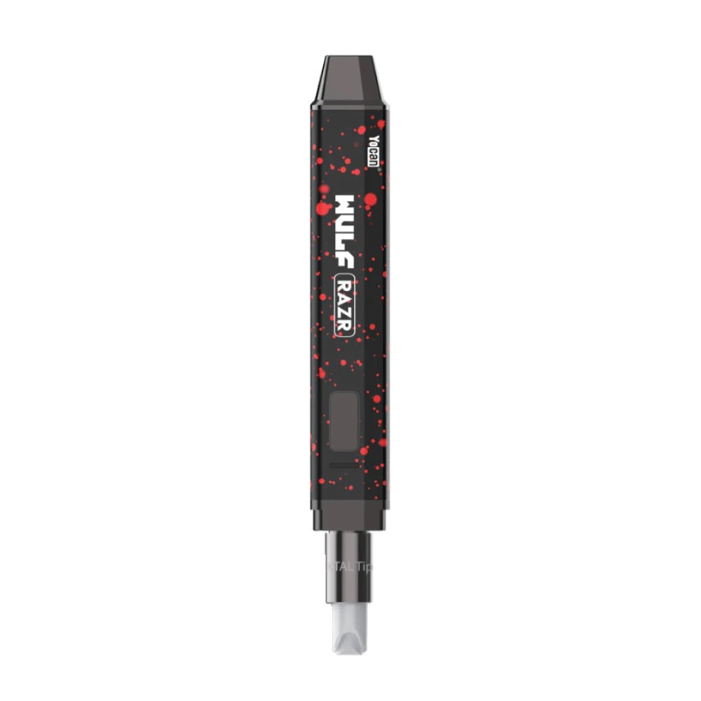 Wulf Modz RAZR Nectar Collector Vaporizer and Hot Knife Black Red Spatter