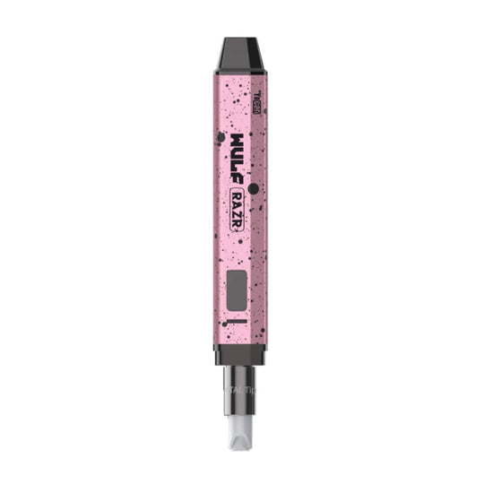 Wulf Modz RAZR Nectar Collector Vaporizer and Hot Knife Pink Black Spatter