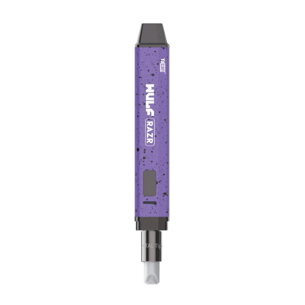 Wulf Modz RAZR Nectar Collector Vaporizer and Hot Knife Purple Black Spatter