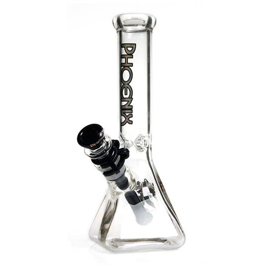 Phoenix 5MM Water Pipe - Square Base Beaker - 10"