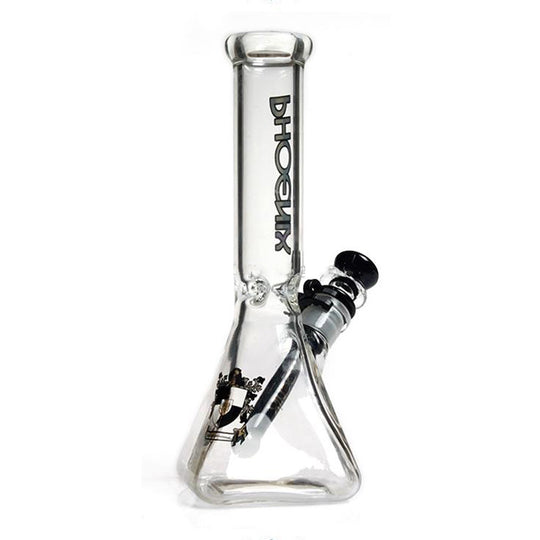 Phoenix 5MM Water Pipe - Square Base Beaker - 10"