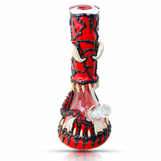 12 INCH 7MM RED EVIL 3D BEAKER WATER PIPE