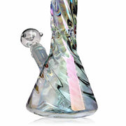 12 INCH TWIST IRIDESCENT BEAKER WATER PIPE