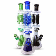 16 INCH TRIPLE FREEZABLE COIL WITH CONE PERCULATOR WATER PIPE