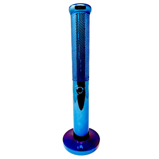 16" ELECTRO PLATED COLORED STRAIGHT SHOT BONG