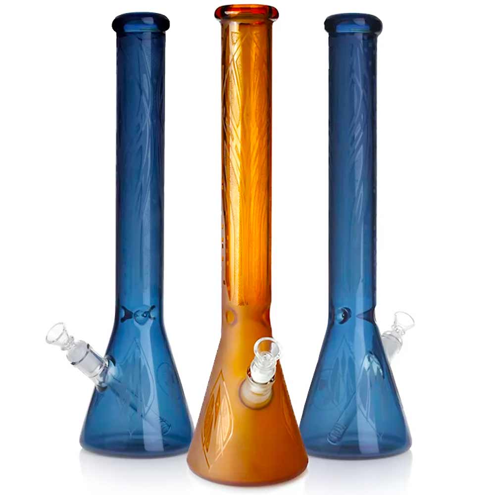 17.5 INCH PHOENIX FROSTED BEAKER WATER PIPE