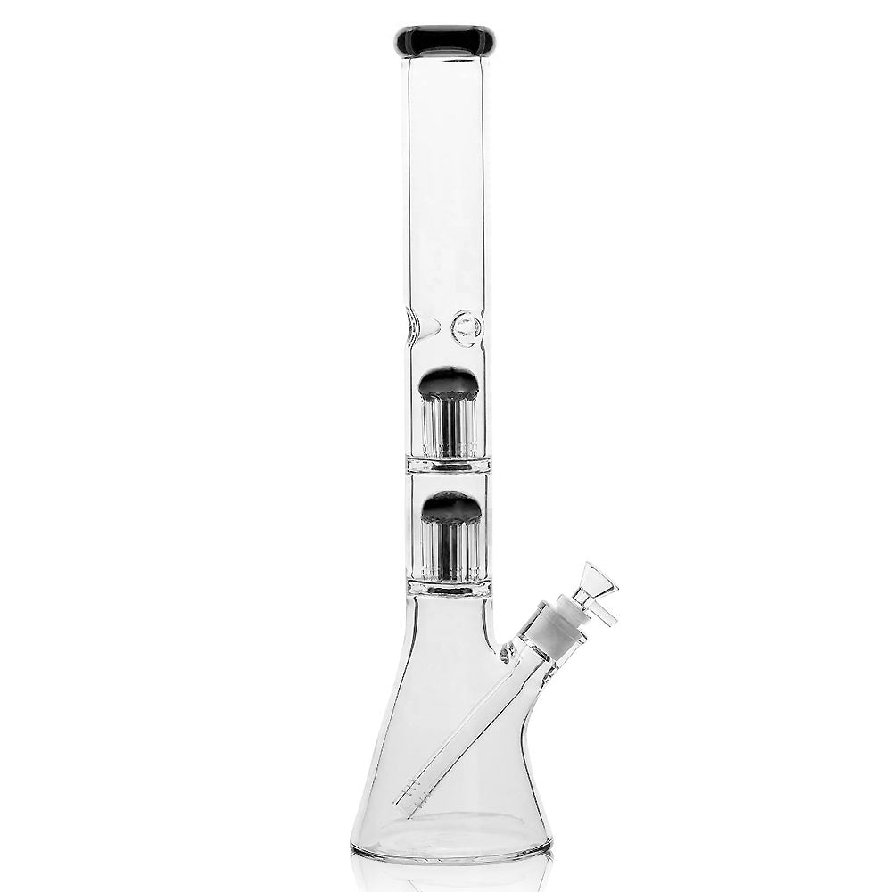 18 INCH 5MM CLEAR BEAKER 2 TREE PERC WATER PIPE