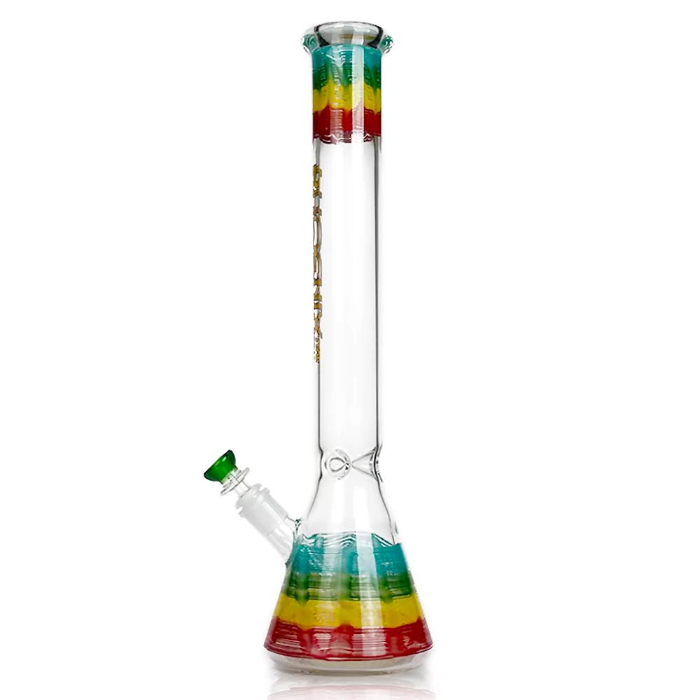 19 INCH PHOENIX RASTA COLORS BEAKER WATER PIPE