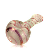 GOLD FUMED PINK GLOW IN THE DARK HAND PIPE 3.5"
