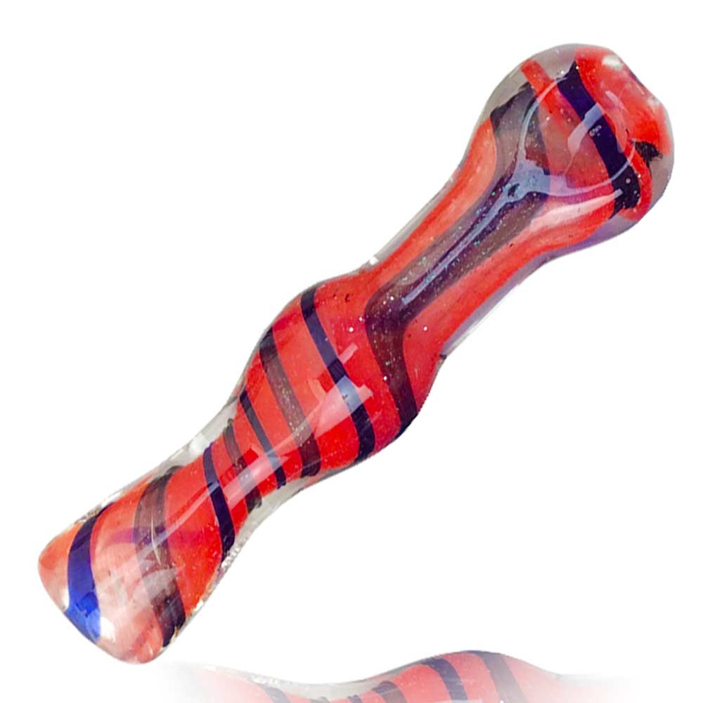 3.5 INCH SWIRLED DICHRO/FRIT CHILLUM HAND PIPE