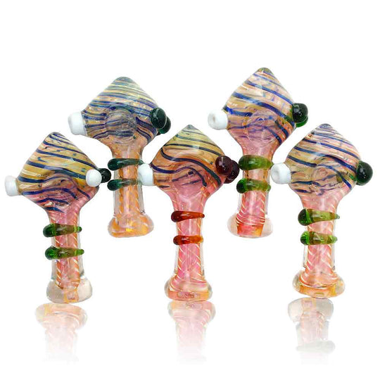 4 INCH TEAR DROP HEAD SWIRL HAND PIPE