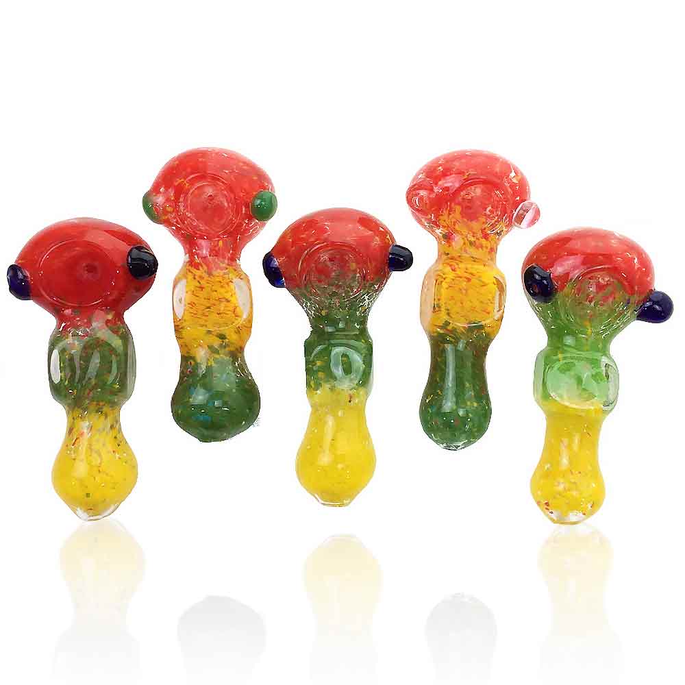 4.5 INCH SQUARE BODY RASTA DEEP HEAD HAND PIPE